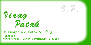 virag patak business card